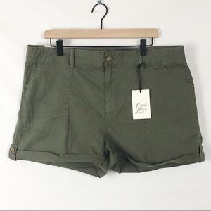 NWT STITCHFIX COSMIC BLUE LOVE OLIVE ROLLUP SHORTS